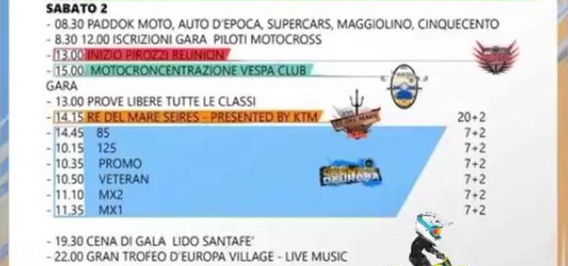 DOMANI PARTE IL GRAN TROFEO D’EUROPA DI MOTOCROSS - LOBELLO: “TRE GIORNI DI SPETTACOLO A GIOVINO”