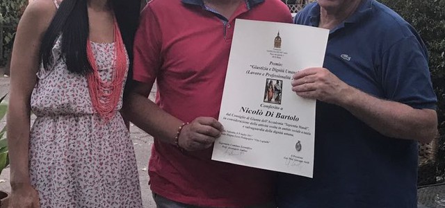 Morano: Premio “Giustizia e Dignità Umana” 2017 al sindaco Nicolò De Bartolo  