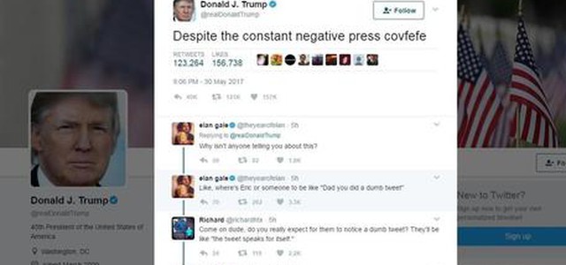 Covfefe? Giallo su un misterioso tweet di Trump