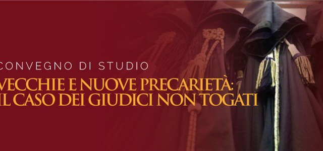 Alla Mediterranea Convegno nazionale di studio sul "caso" dei Giudici non togati