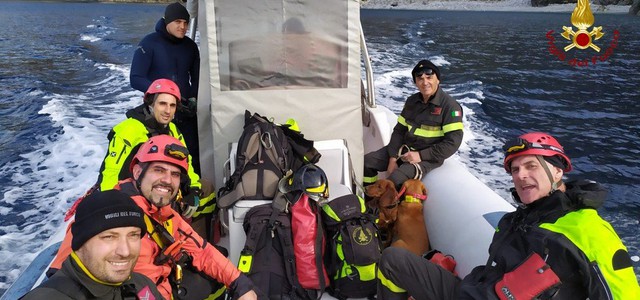 Due cani scivolano in un dirupo e vengono salvati dai vigili del fuoco