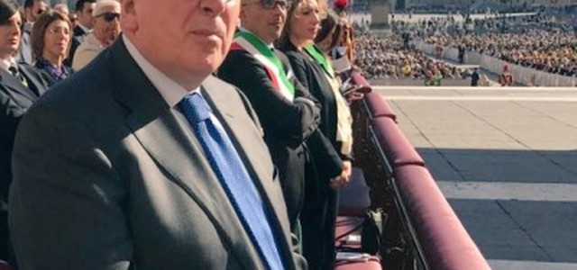 Oliverio alla cerimonia di canonizzazione di Frate Angelo d’Acri
