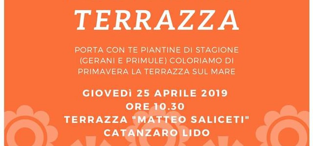 Pianta la terrazza, appuntamento domani sul lungomare di Catanzaro