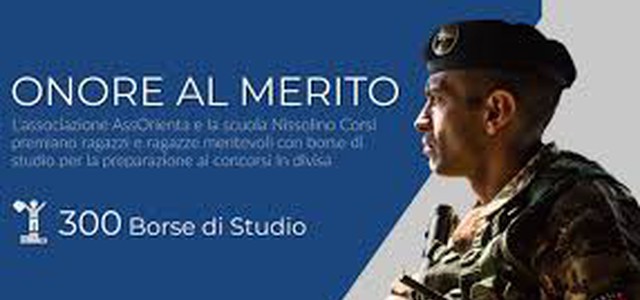 300 Borse di Studio  per i concorsi in divisa in palio per i ragazzi e le ragazze calabresi