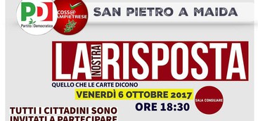San Pietro a Maida - Risposta alle dichiarazioni del Sindaco Putame