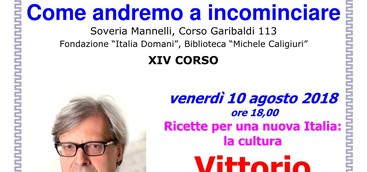 PARTE L’UNIVERSITÁ D’ESTATE DI SOVERIA MANNELLI CON SGARBI, GRATTERI E MORCELLINI