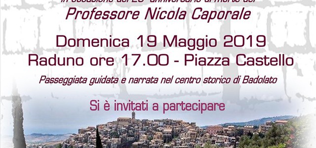 Badolato.Al via le iniziative per il 25° anniversario di morte del professor Nicola Caporale.
