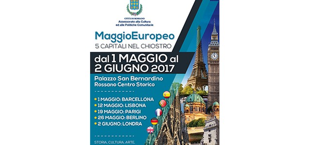 MAGGIO EUROPEO, GIOVEDÌ 27 CONFERENZA STAMPA  ORE 12, SALA ROSSANO PALAZZO S. BERNARDINO