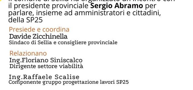 Domani a Sellia si fa il punto sulla sp 25 Arsanise-Catanzaro
