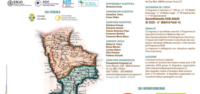 CONGRESSO REGIONALE AOGOI CALABRIA 2019 OSTETRICIA E GINECOLOGIA