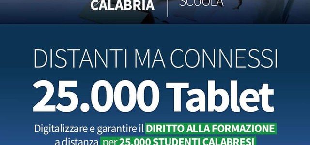 Didattica a distanza: la regione distribuisce 25000 tablet