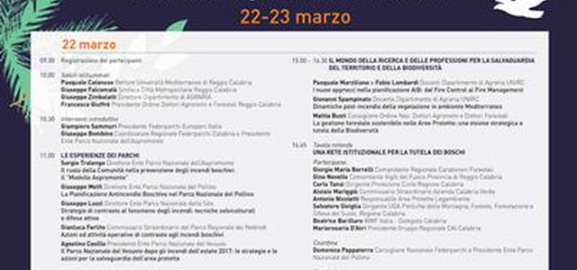 Parco dell’Aspromonte, seconda tappa che precede il Convegno Nazionale Federparchi