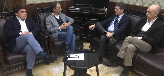 Ferrara a Palazzo De Nobili, il nuovo presidente di Confindustria accolto da Abramo