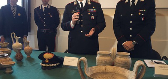 Carabinieri, recuperati 3000 reperti archeologici