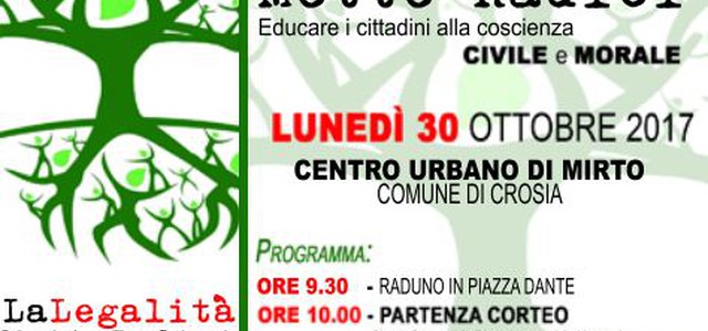 CROSIA: LUNEDÌ 30 MARCIA PER LA LEGALITÀ 