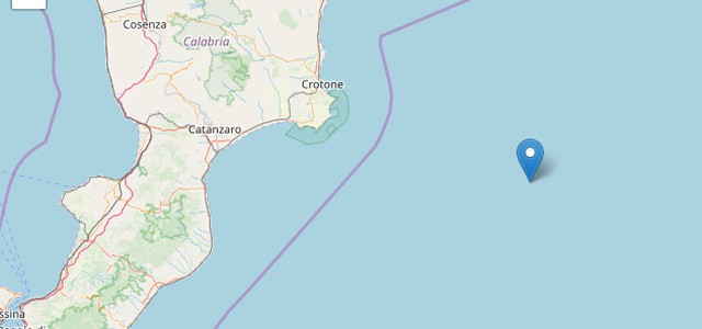 Scosse di terremoto al largo della costa ionica calabrese