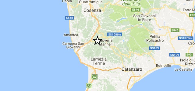 Terremoti, lieve scossa nel Catanzarese