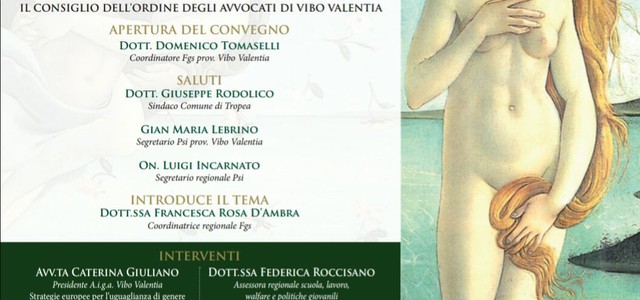 A Tropea l’evento “Se non è donna non è democrazia”