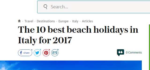 La Calabria su "The Telegraph": Tropea tra le 10 spiagge top d'Italia