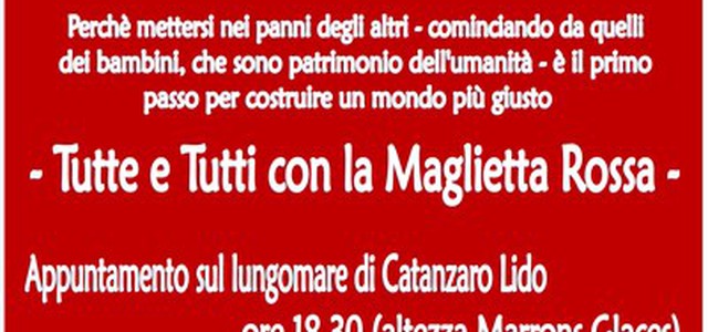 Sabato 7 luglio le magliette rosse a Catanzaro