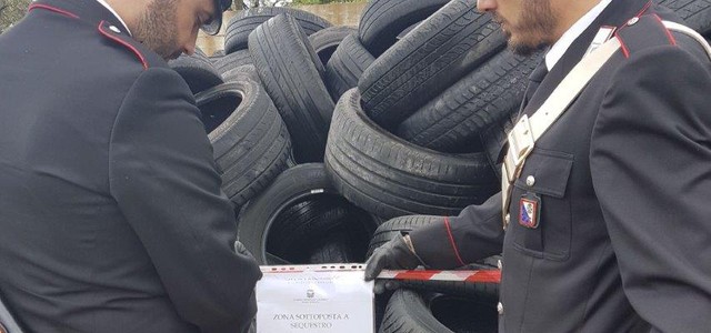 Sequestrato deposito abusivo di pneumatici