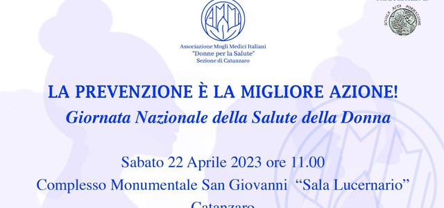 L'AMMI promuove la Giornata Nazionale della Salute della Donna  Domani alle ore 11 al Complesso Monumentale del San Giovanni