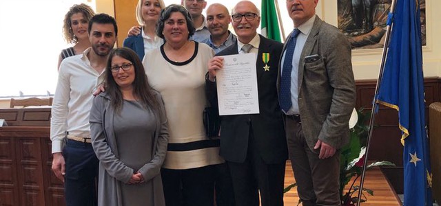 STELLA AL MERITO DEL LAVORO AL PENSIONATO ENEL, GINO LIA