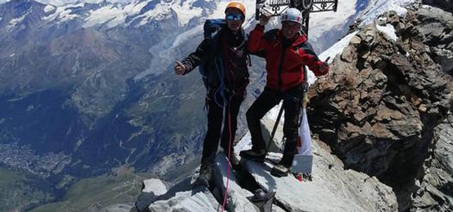 Alpinisti calabresi su vetta del monte Cervino