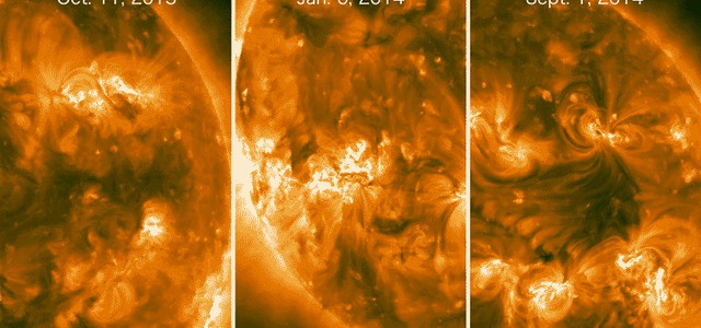 Violente esplosioni nel lato nascosto del Sole