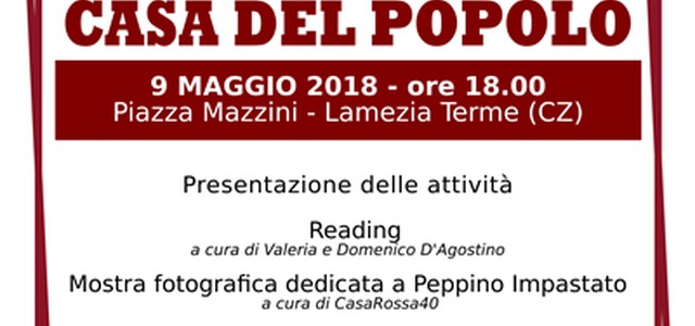 Apre la Casa del Popolo del Reventino e del Lametino