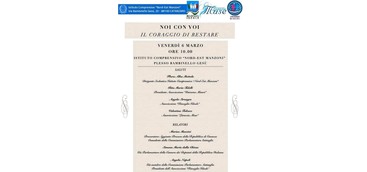 "Noi con voi - Il coraggio di restare" all'Istituto Comprensivo Catanzaro Nord-Est Manzoni