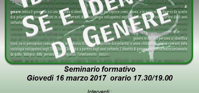 Seminario del Centro Ascolto Stella del Mare: “Identità del se e identità di genere”