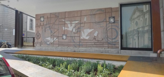 Completato il recupero del mural di Rotella al Palazzo delle Poste