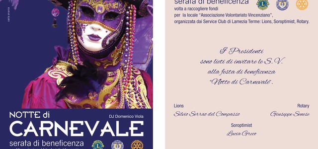 Una serata di Carnevale all'insegna della beneficenza