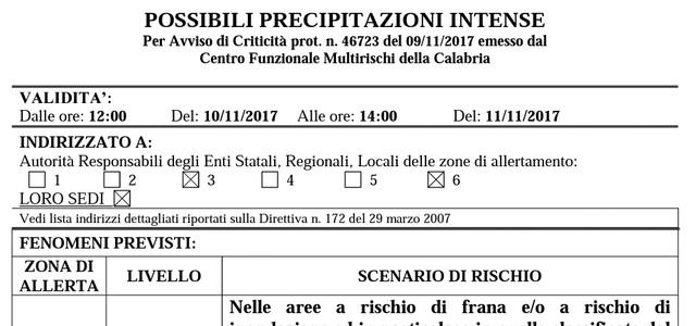 Allerta meteo livello arancione: comune invita cittadini ad attenersi a indicazioni