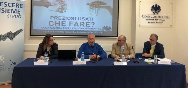 La normativa sui preziosi usati. Roadshow di Federpreziosi a Confcommercio Cosenza