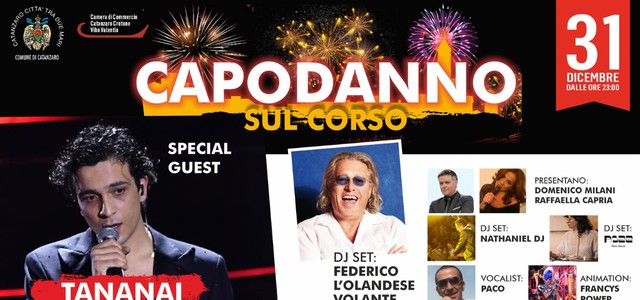 Capodanno Catanzaro, il programma: Tananai il primo a salire sul palco dopo la mezzanotte