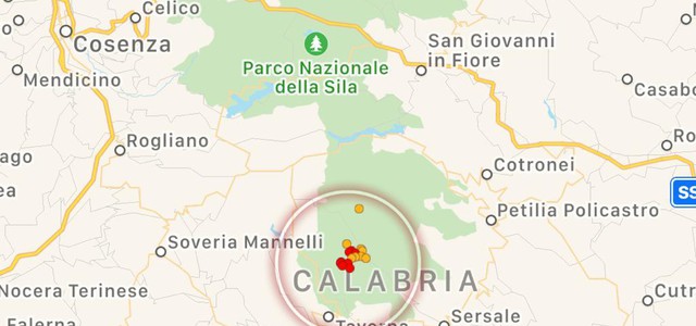 Nuova scossa di terremoto nel catanzarese (Albi)