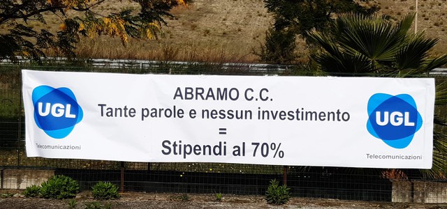 Abramo Customer Care, la protesta dell'UGL Telecomunicazioni