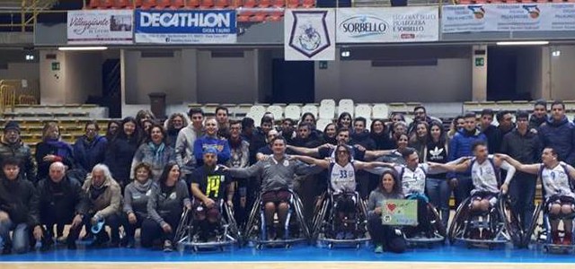 Premiazione per il Basket in Carrozzina