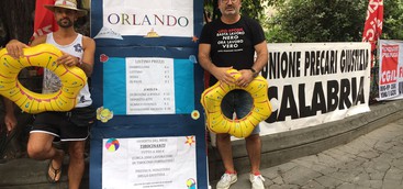 GIUSTIZIA, PRECARI IN PRESIDIO A ROMA