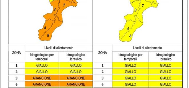 Maltempo, lunedì 29 ottobre allerta gialla su Catanzaro e provincia