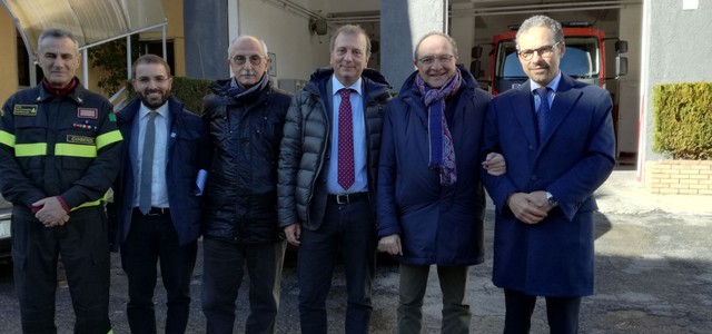 CERIMONIA ALLA CASERMA DEI VIGILI DEL FUOCO