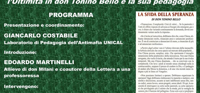 Barbiana 2040, la pedagogia degli Ultimi all'Unical