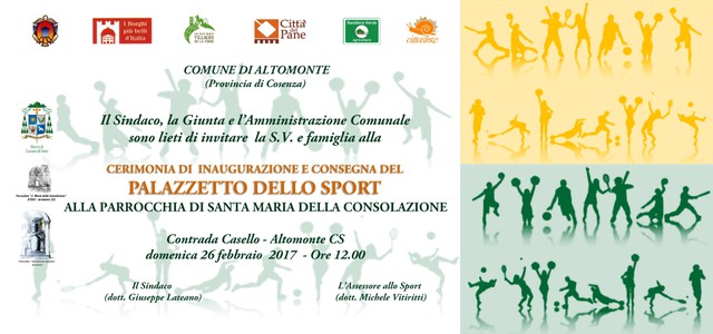 Nuovo palazzetto dello sport ad Altomonte