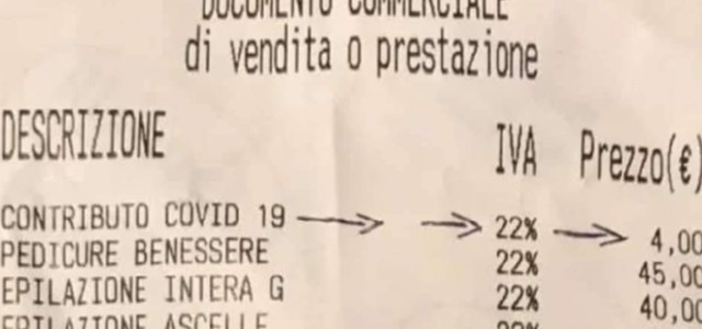 Coronavirus, Codacons: "Sugli scontrini spunta la tassa Covid da 2 a 4 euro"