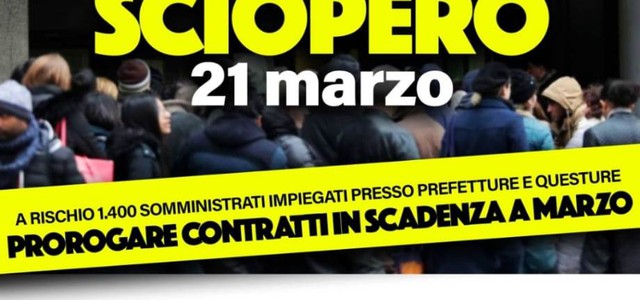 Il 21 marzo lo sciopero nazionale dei lavoratori somministrati impiegati presso Prefetture e Questure, intervento di Antonio  Cimino, segretario generale Nidil Cgil Area Vasta, Catanzaro-Crotone-Vibo