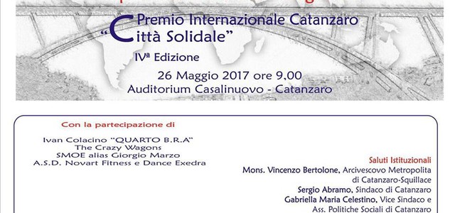 In arrivo il “Premio Internazionale Catanzaro Città Solidale”