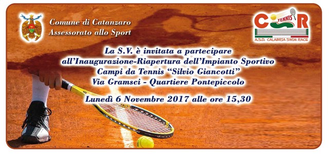 Il 6 novembre riaprono i campi da tennis "Giancotti"