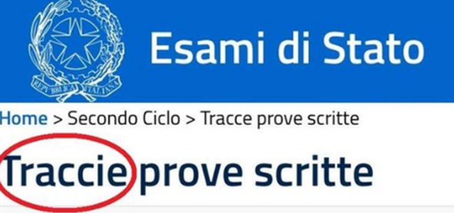 Maturità: Le 'traccie' con una 'i' di troppo sul sito del Miur